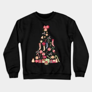 Candy Cane Shirts. Merry Christmas Tree Emoji  X-mas Funny Lover Crewneck Sweatshirt